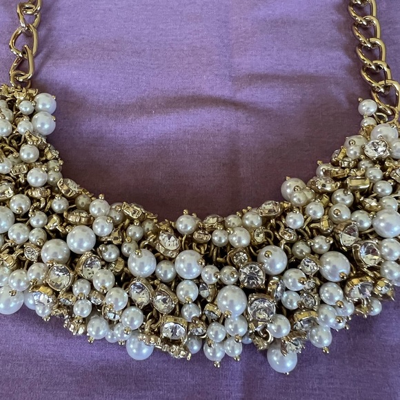 Talbots Pearl, Crystals Adjustable Necklace!!! - Picture 2 of 4